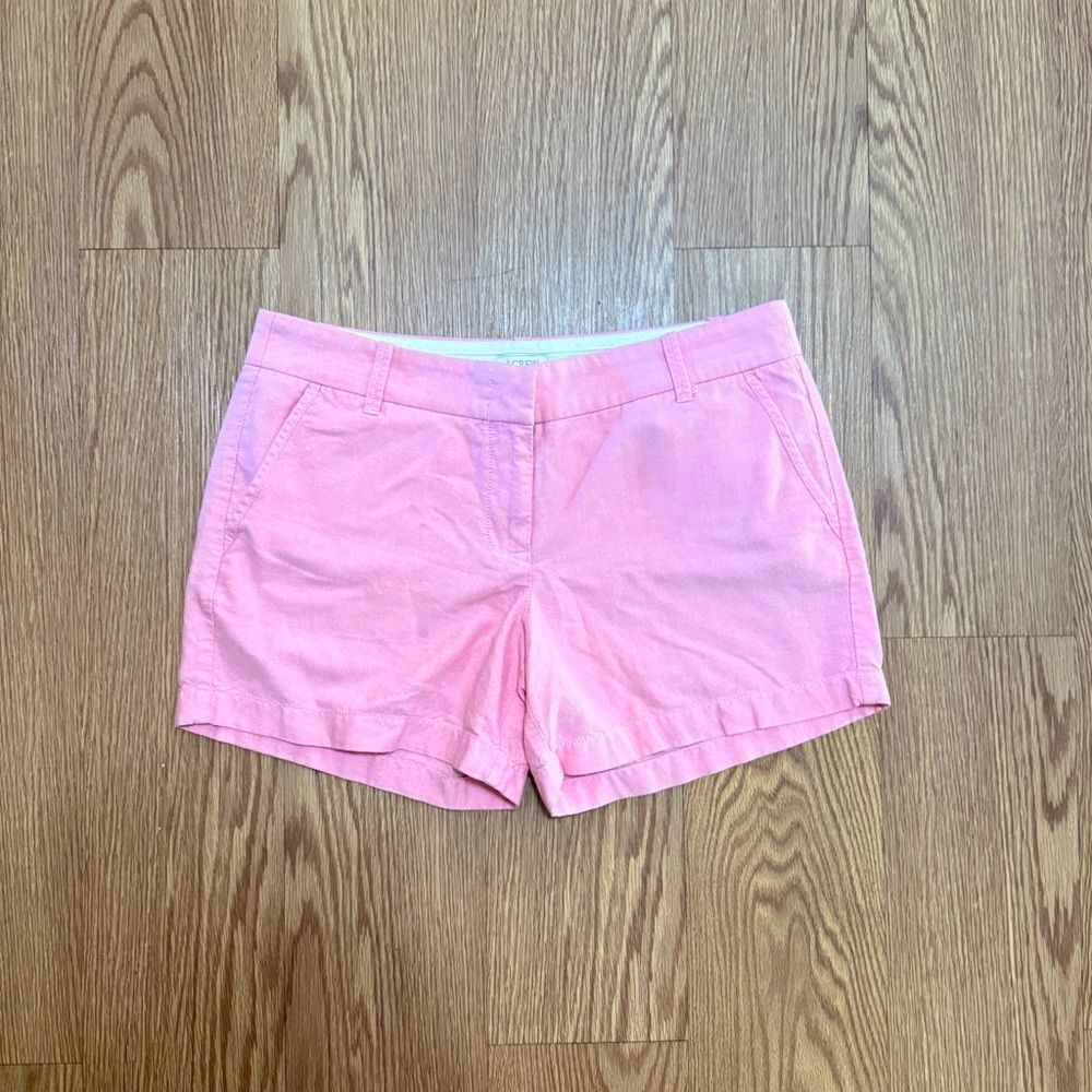 J.CREW Oxford 5” Chino Shorts Women’s size 8 powder pink color Style A1544